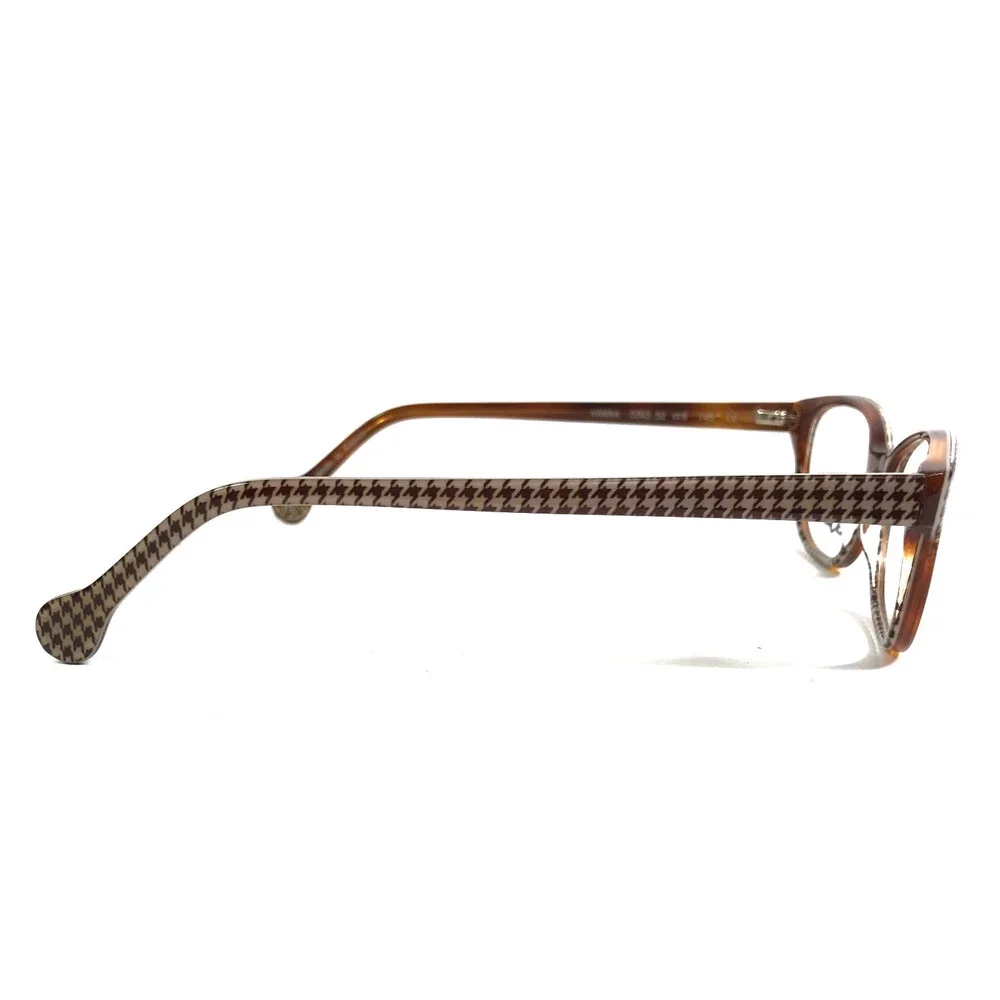 BOZ Eyeglasses Frames VANINA 0393 Brown White Black Houndstooth 52-16-145
